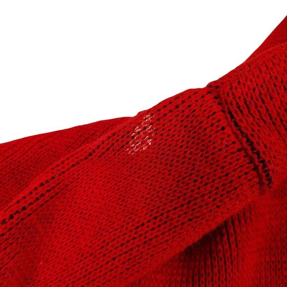 VTG Topsville Women's Red Floral Embroidered Sweater Size L **PLEASE READ** - Picture 15 of 16